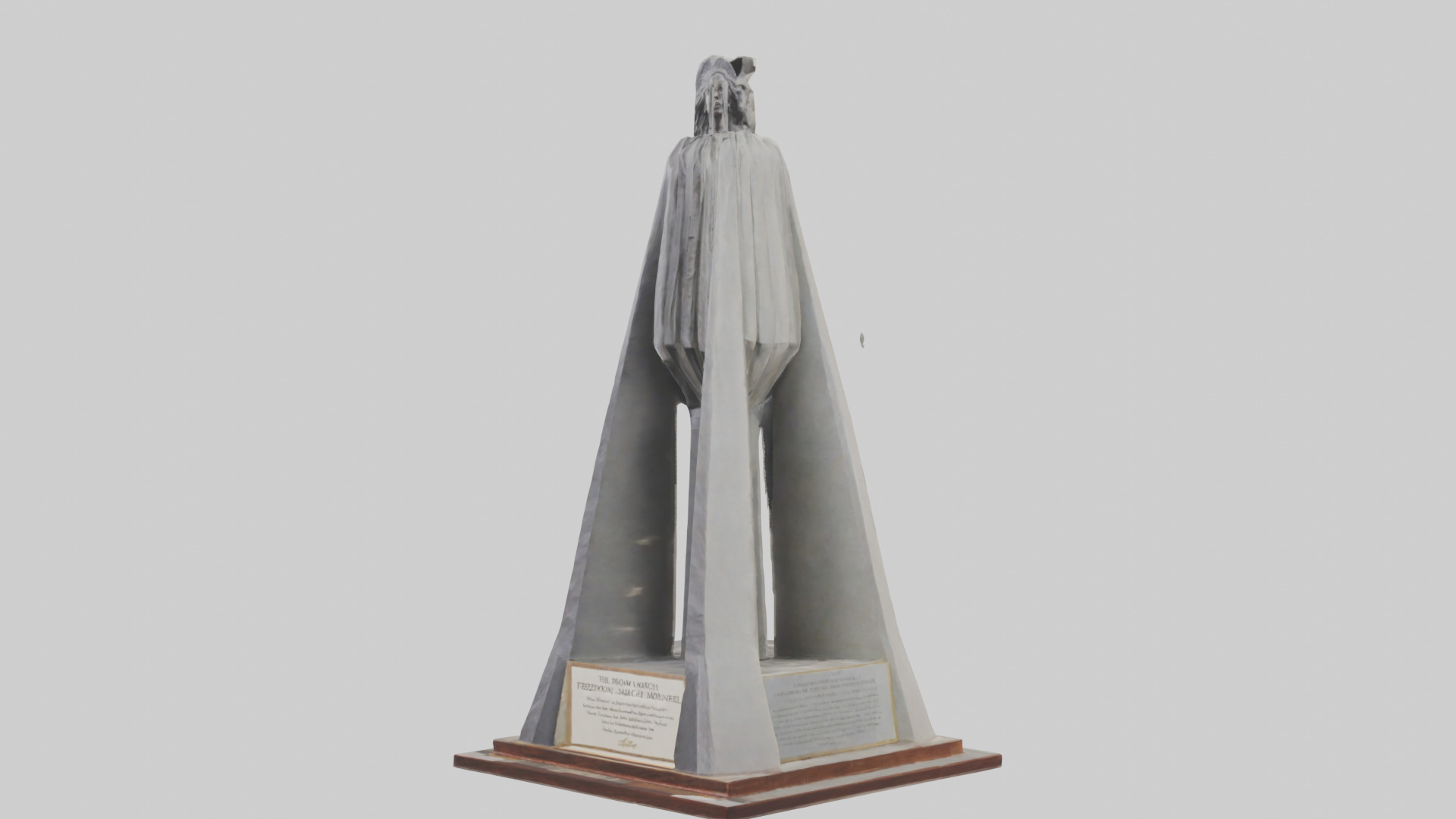 The Freedom March monument model Low-poly 3D model_8