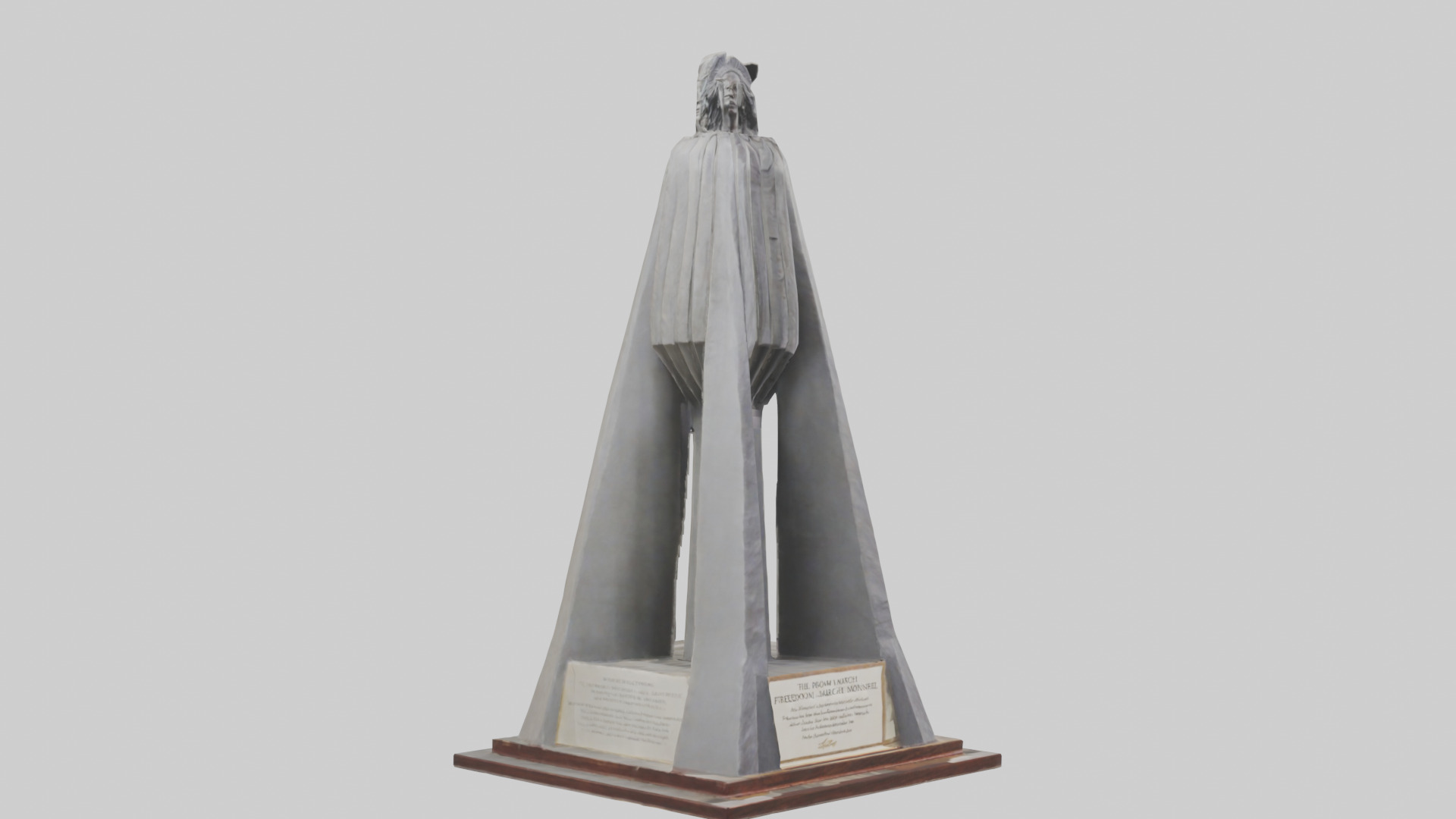 The Freedom March monument model Low-poly 3D model_7