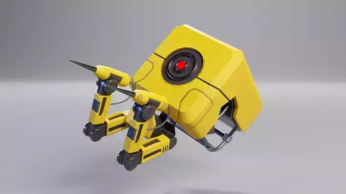 Game ready Robot Welder Low-poly 3D model