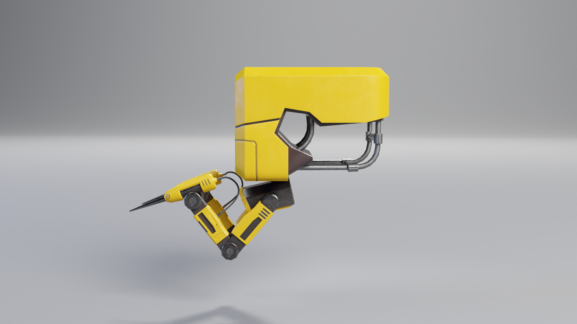 Game ready Robot Welder Low-poly 3D model_4