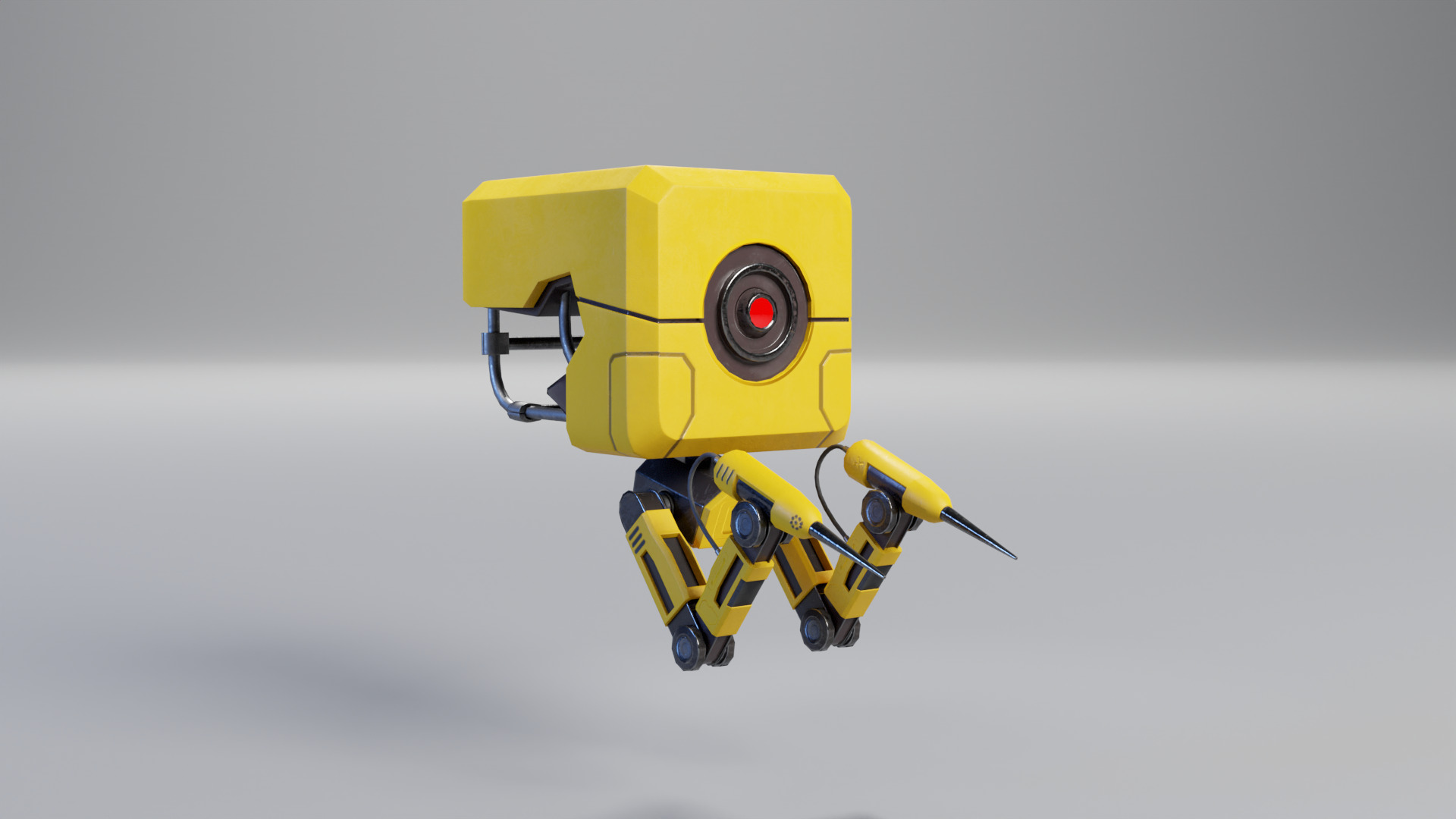 Game ready Robot Welder Low-poly 3D model_3