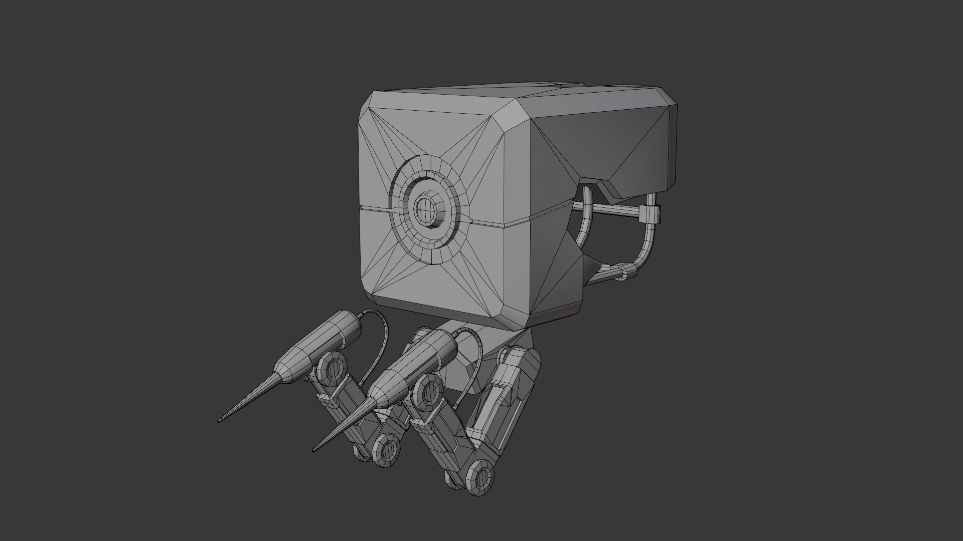 Game ready Robot Welder Low-poly 3D model_7