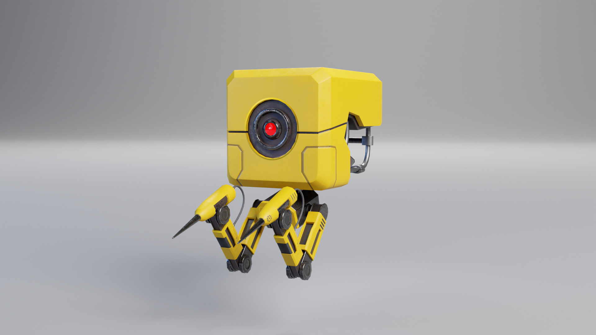 Game ready Robot Welder Low-poly 3D model_2