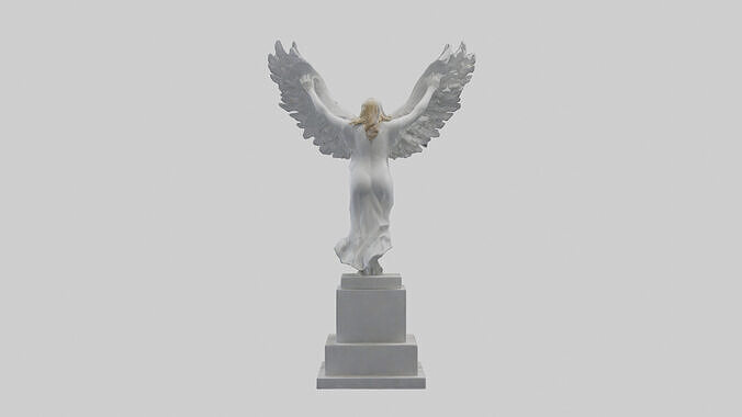 The Free Dream statue model Low-poly 3D model