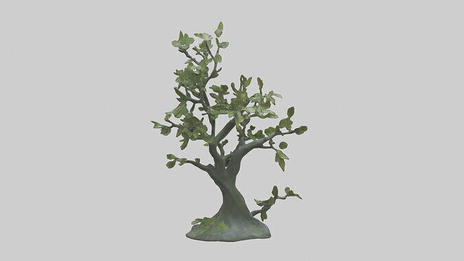 The Foliage Sculpture statue model Low-poly 3D model
