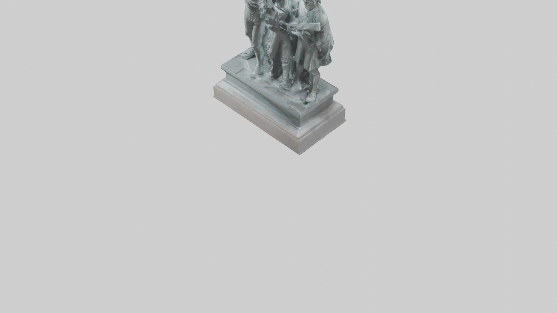The Fighters for Liberty statue model Low-poly 3D model_5