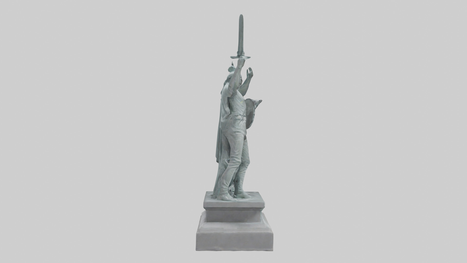 The Fighters for Liberty statue model Low-poly 3D model_13