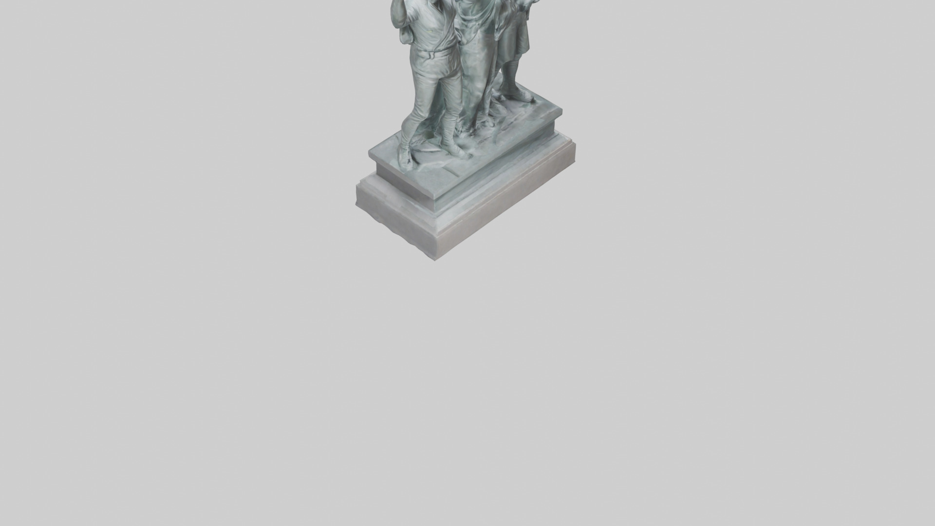 The Fighters for Liberty statue model Low-poly 3D model_6