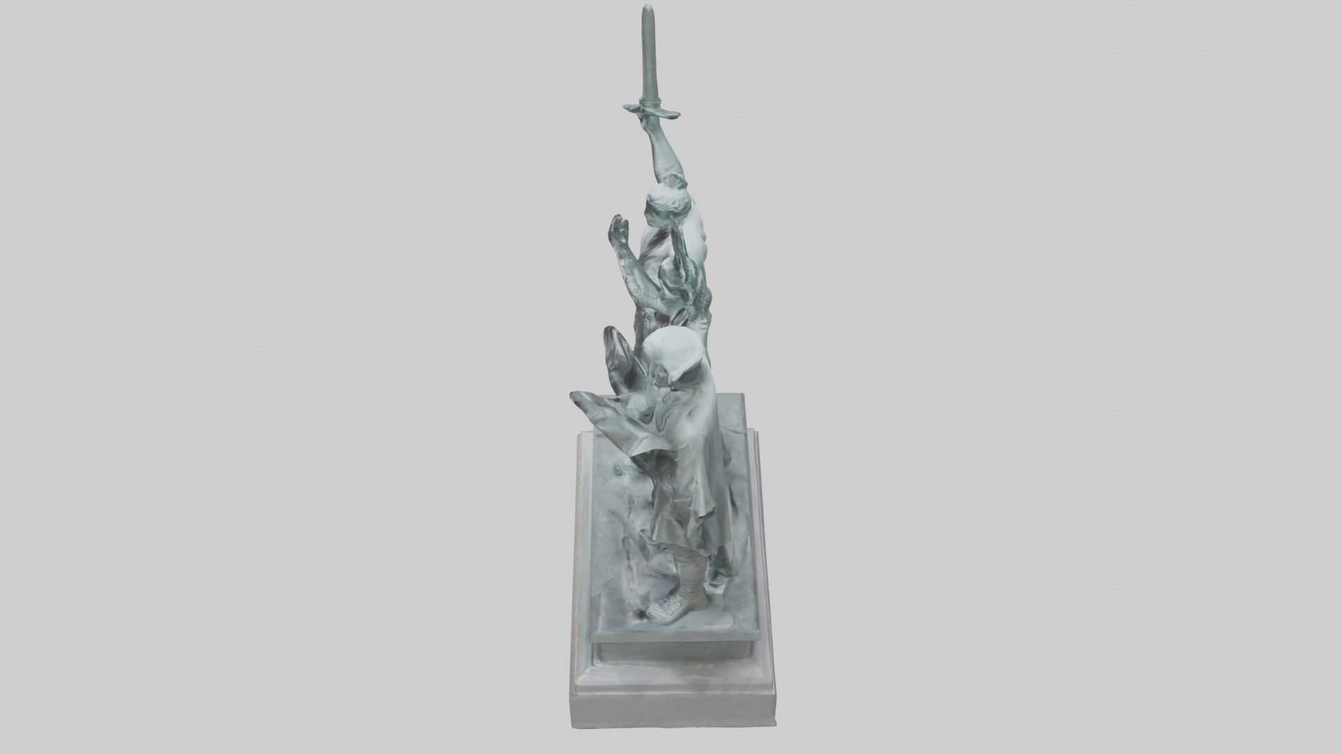 The Fighters for Liberty statue model Low-poly 3D model_17