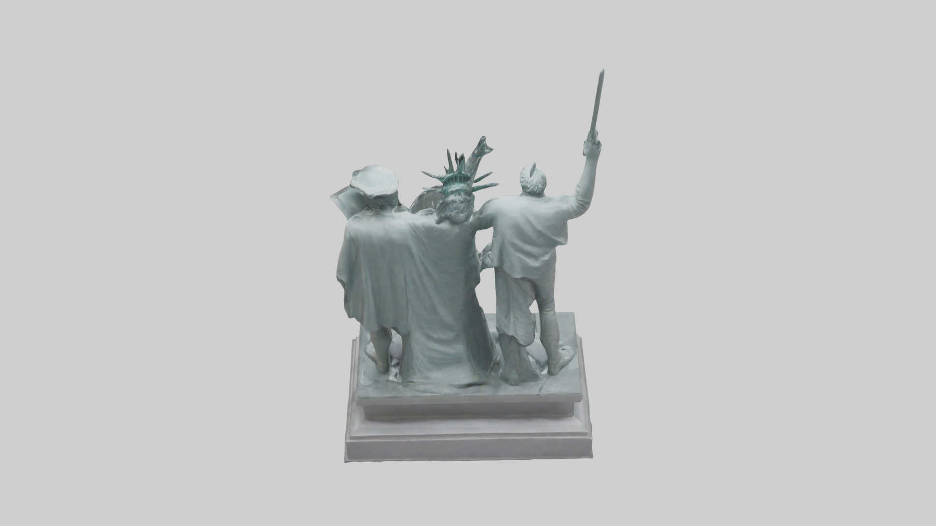 The Fighters for Liberty statue model Low-poly 3D model_15