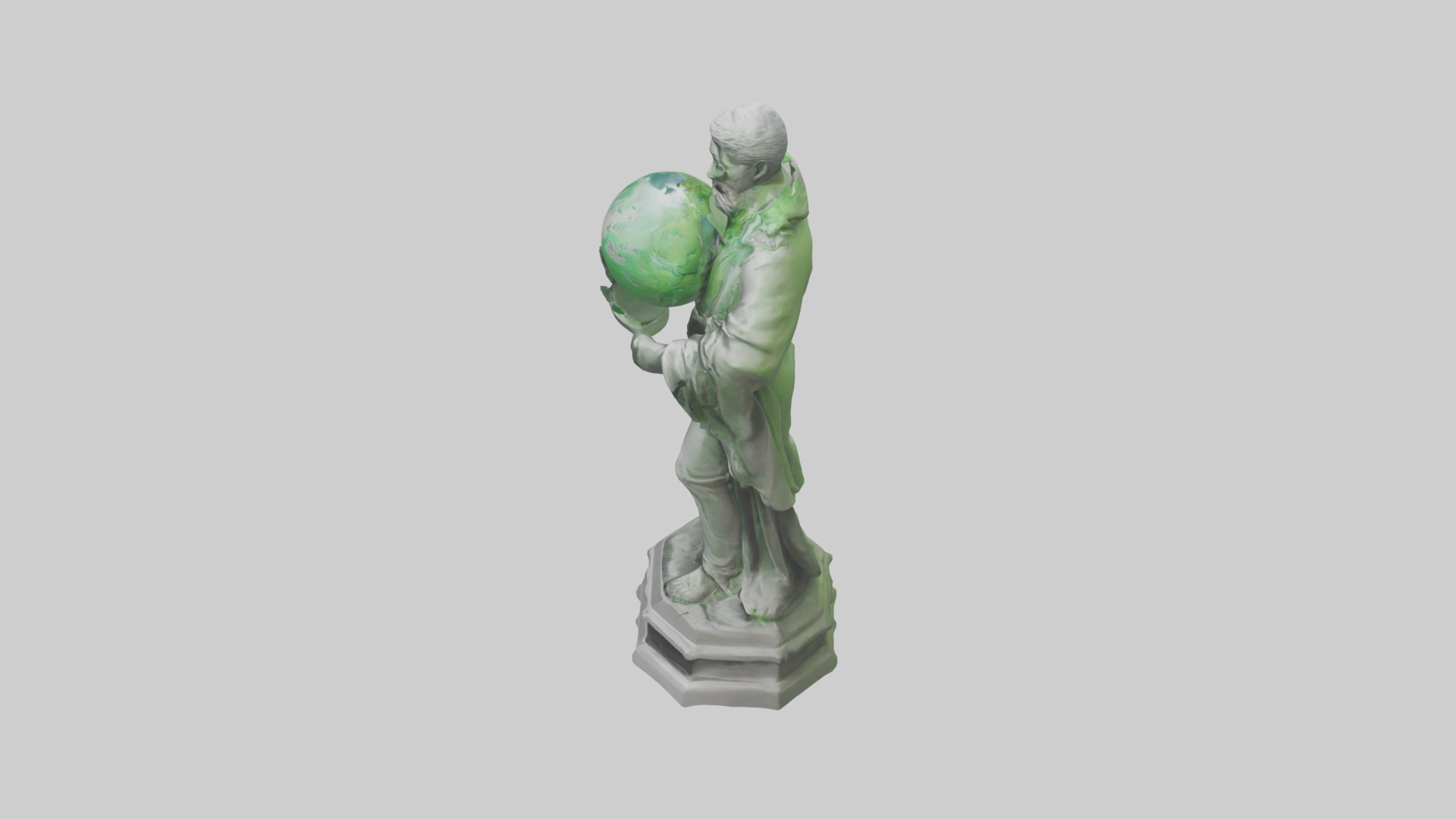 The Environmental Savior Statue model Low-poly 3D model_17