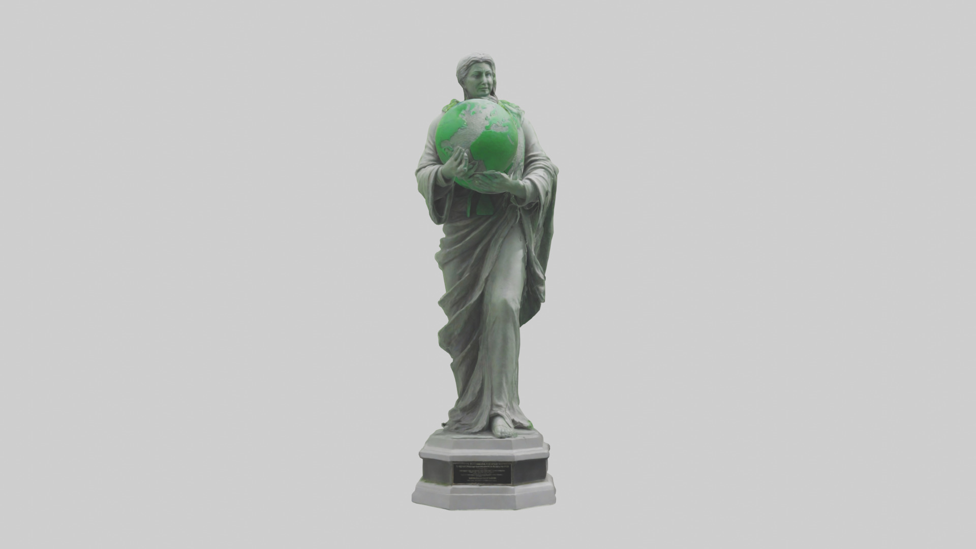 The Environmental Savior Statue model Low-poly 3D model_9