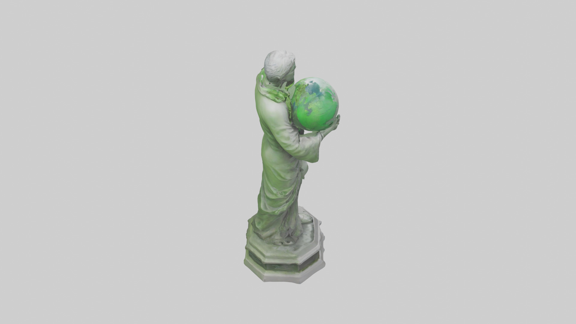 The Environmental Savior Statue model Low-poly 3D model_18