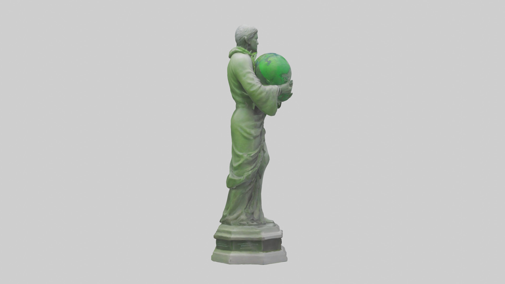 The Environmental Savior Statue model Low-poly 3D model_13
