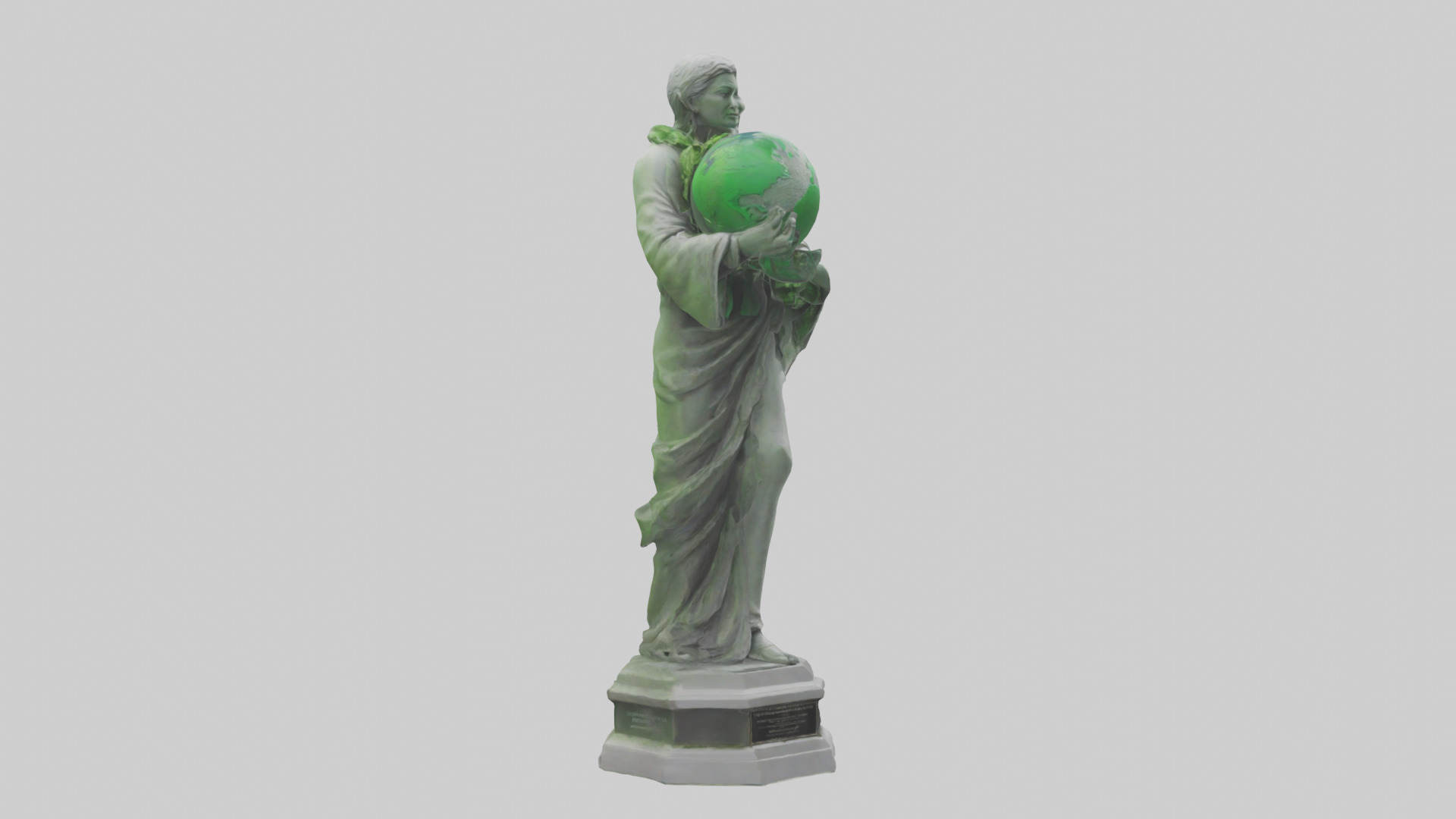 The Environmental Savior Statue model Low-poly 3D model_7