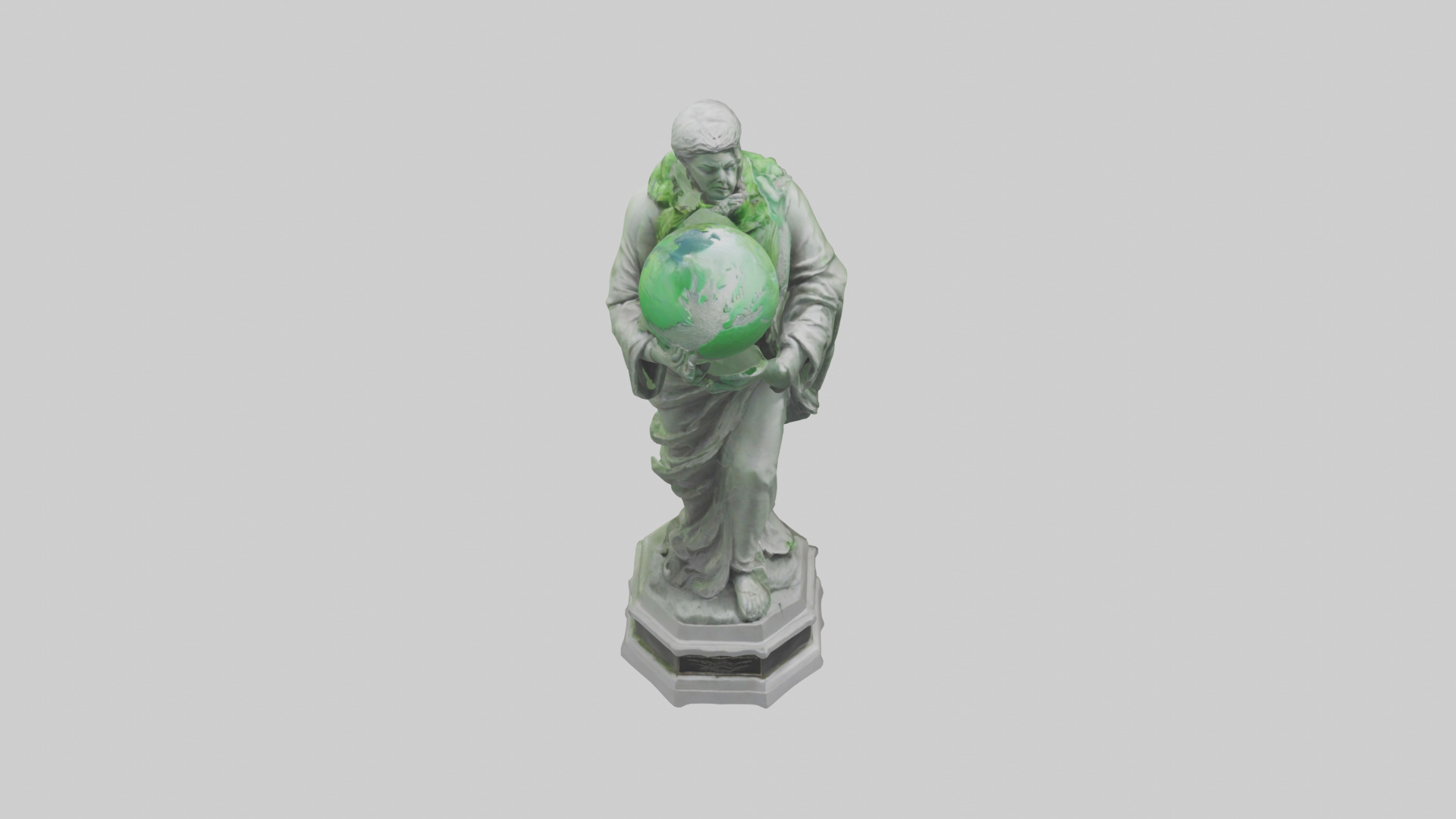 The Environmental Savior Statue model Low-poly 3D model_16