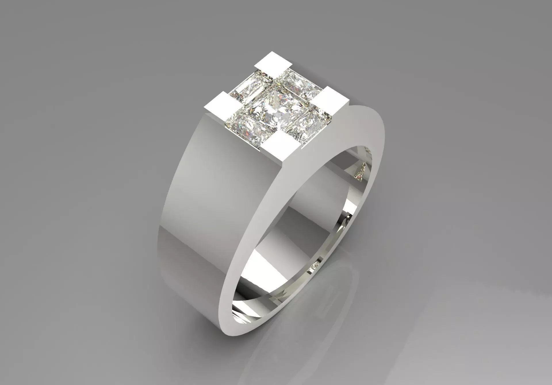 diamond man ring mr0027 3D print model
