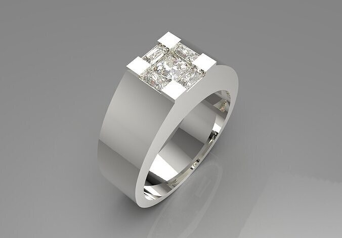 diamond man ring mr0027 3D print model