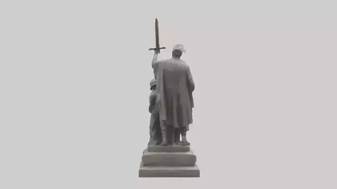 The End of War Heroes statue model