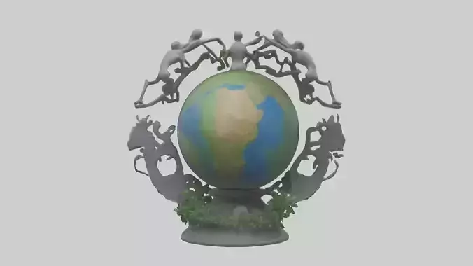 The Earth Cycle Statue model