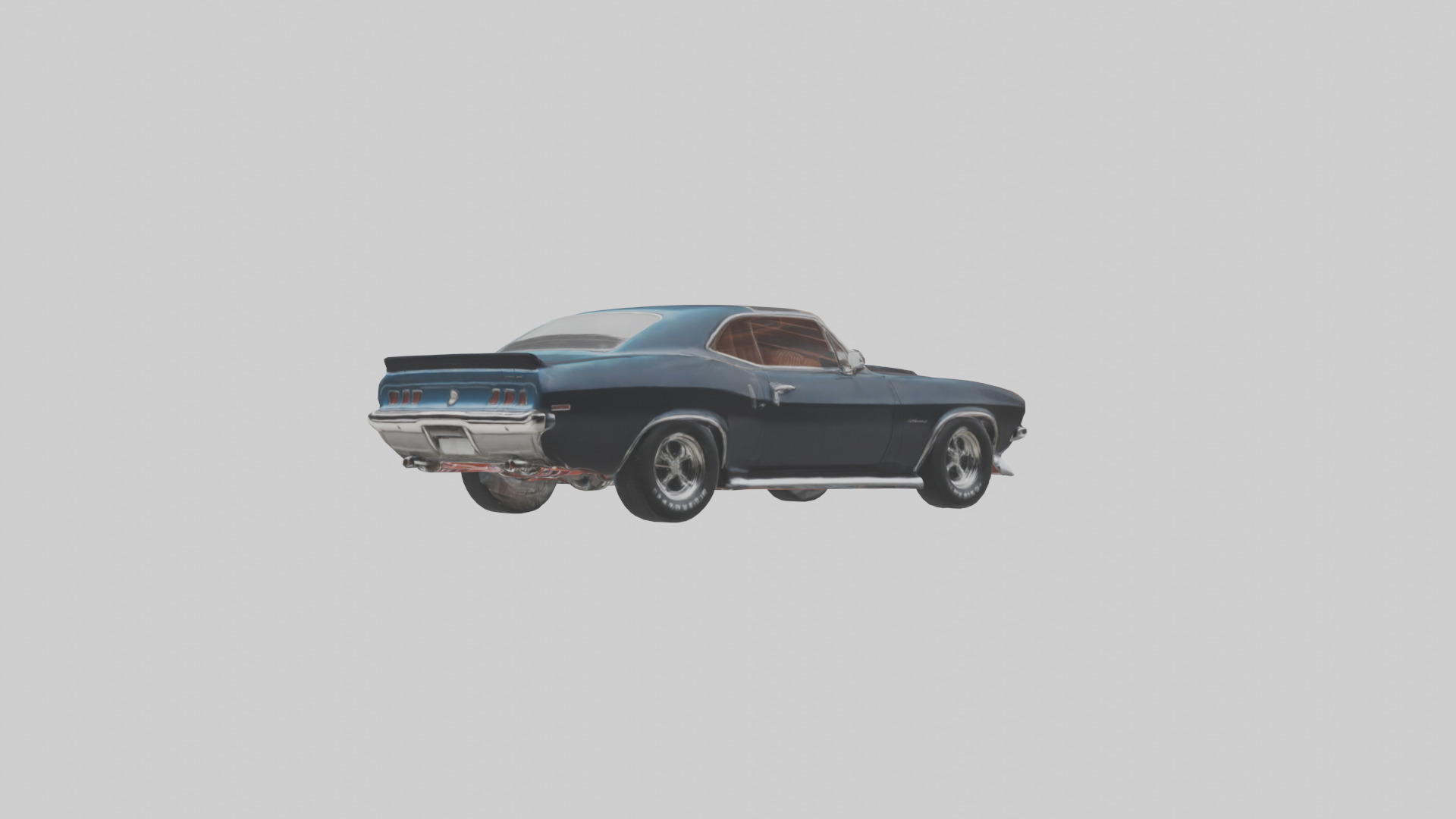 Classic Muscle Car model 3D model_2