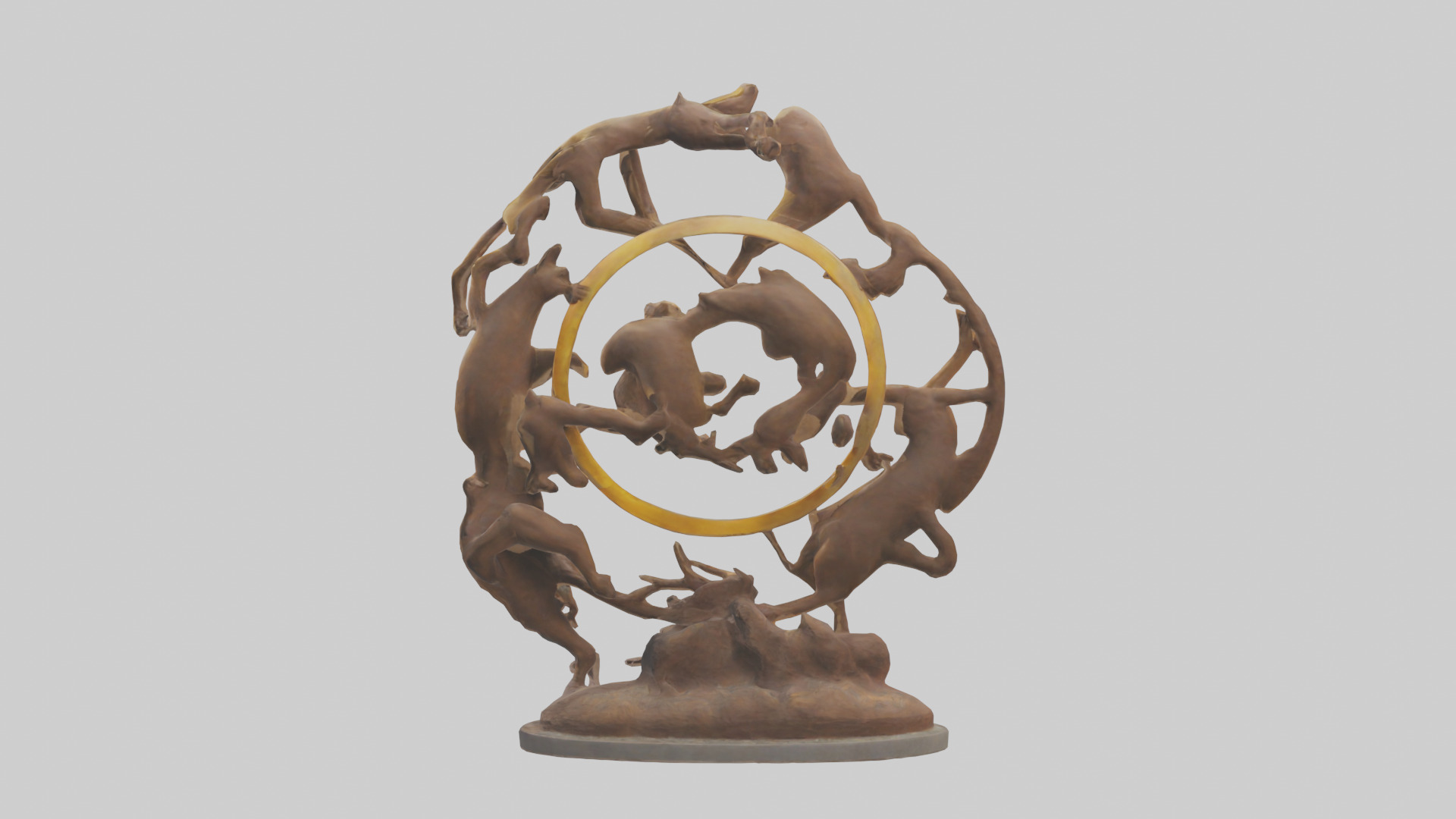 The Circle of Life Sculpture model 3D model_21