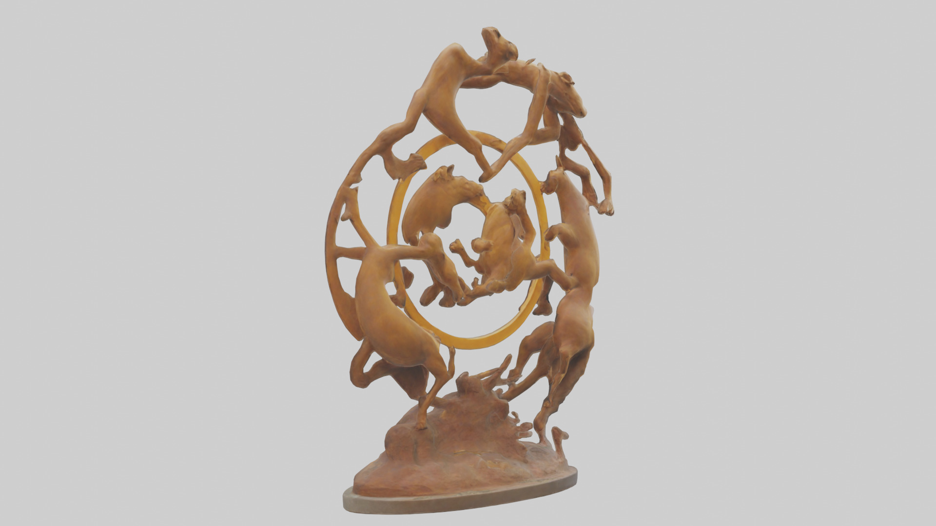 The Circle of Life Sculpture model 3D model_4