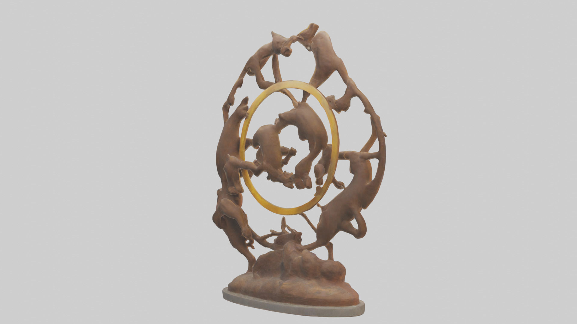 The Circle of Life Sculpture model 3D model_2