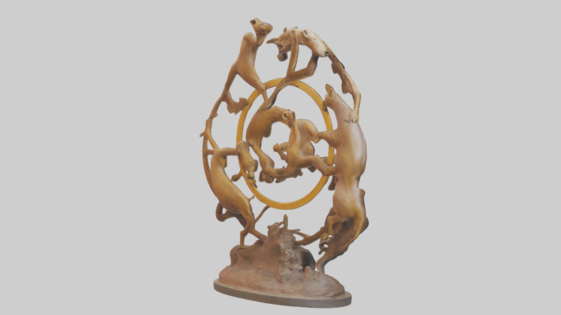 The Circle of Life Sculpture model 3D model_1