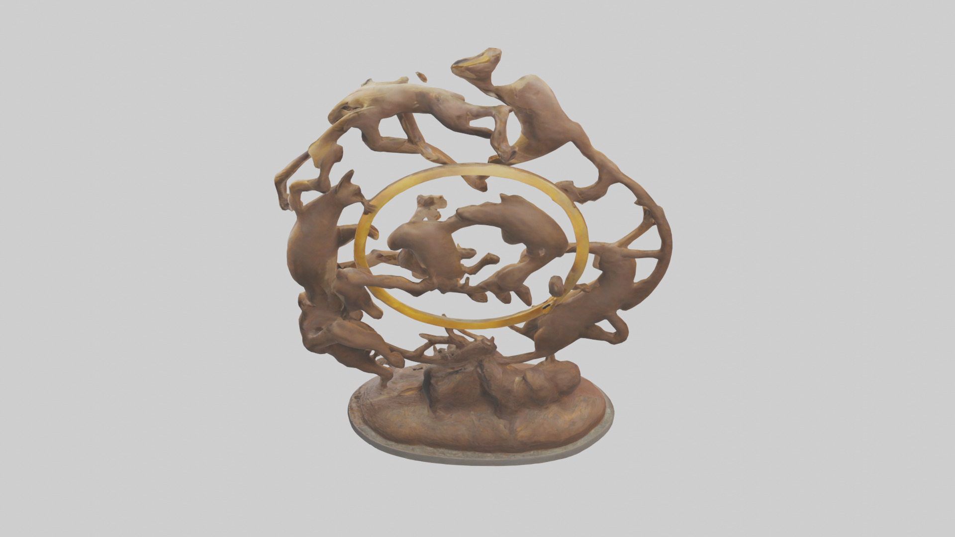 The Circle of Life Sculpture model 3D model_35