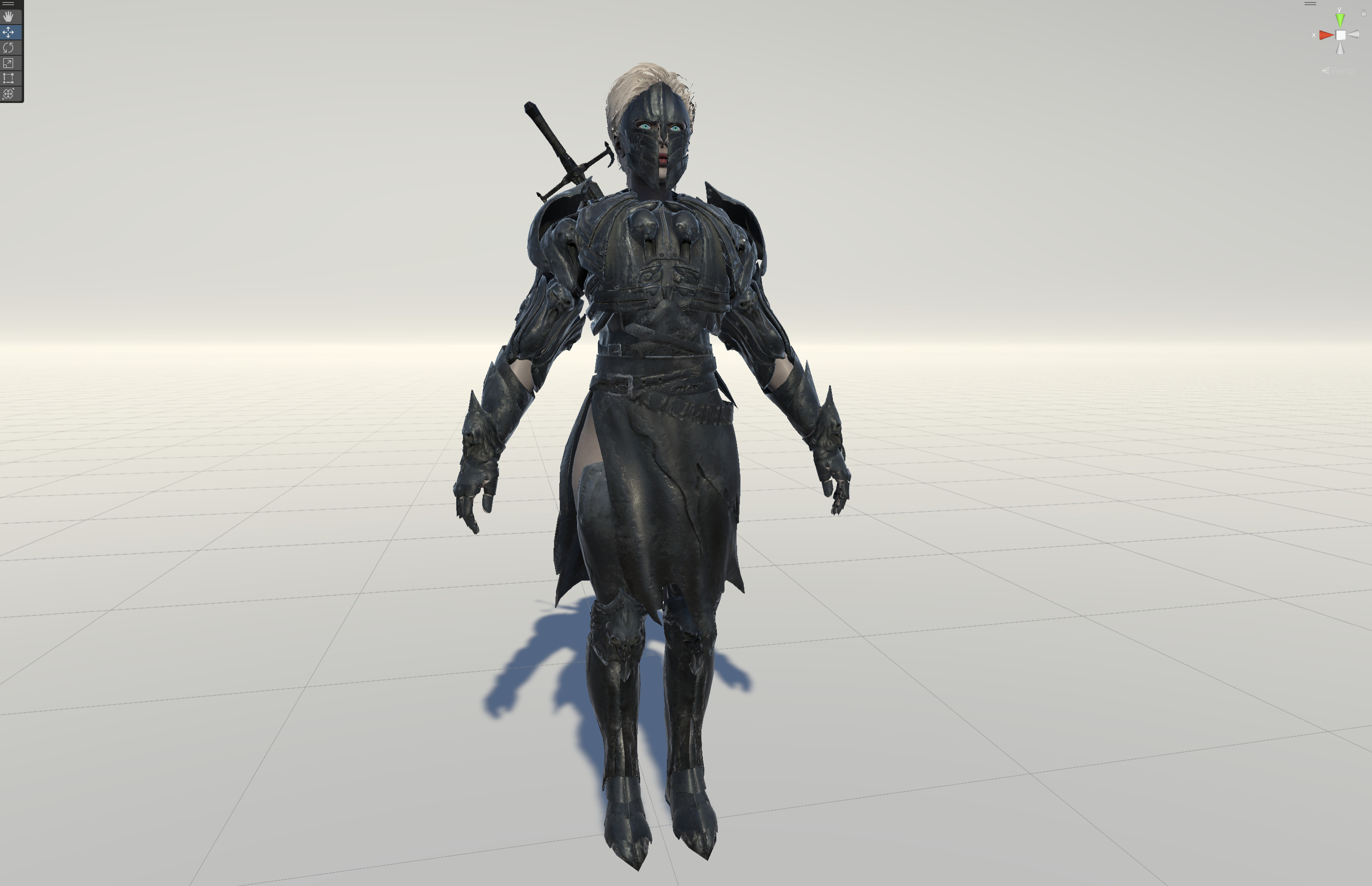 KnightGirl2 Low-poly 3D model_41