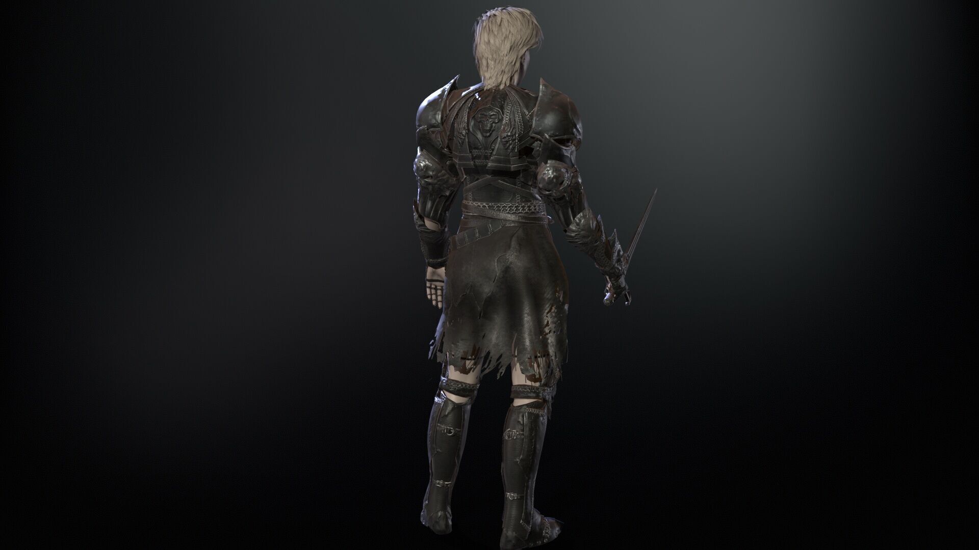 KnightGirl2 Low-poly 3D model_26