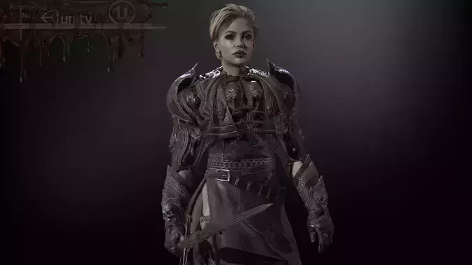 KnightGirl2 Low-poly 3D model