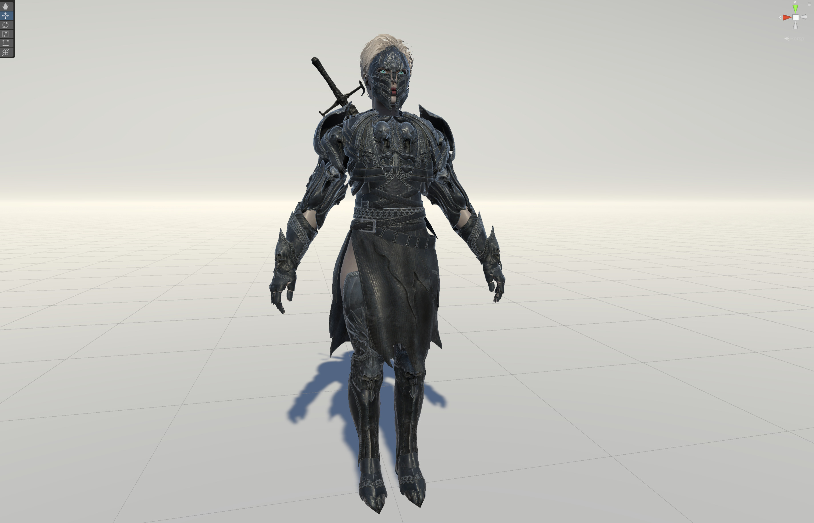 KnightGirl2 Low-poly 3D model_42