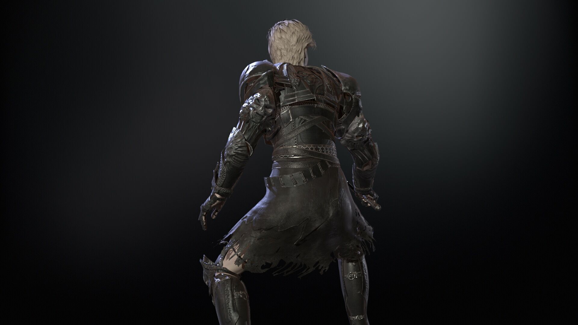 KnightGirl2 Low-poly 3D model_24