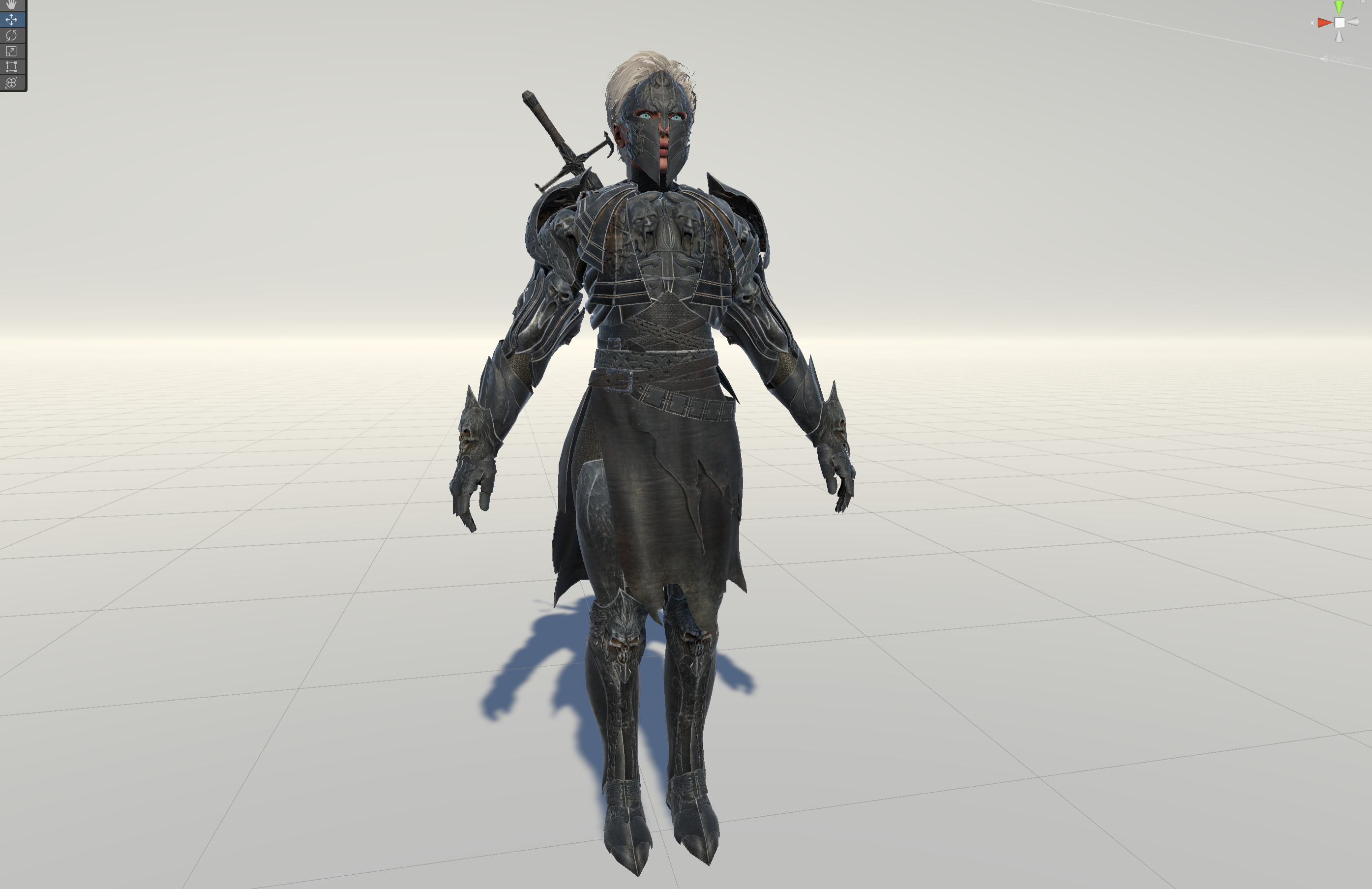 KnightGirl2 Low-poly 3D model_43