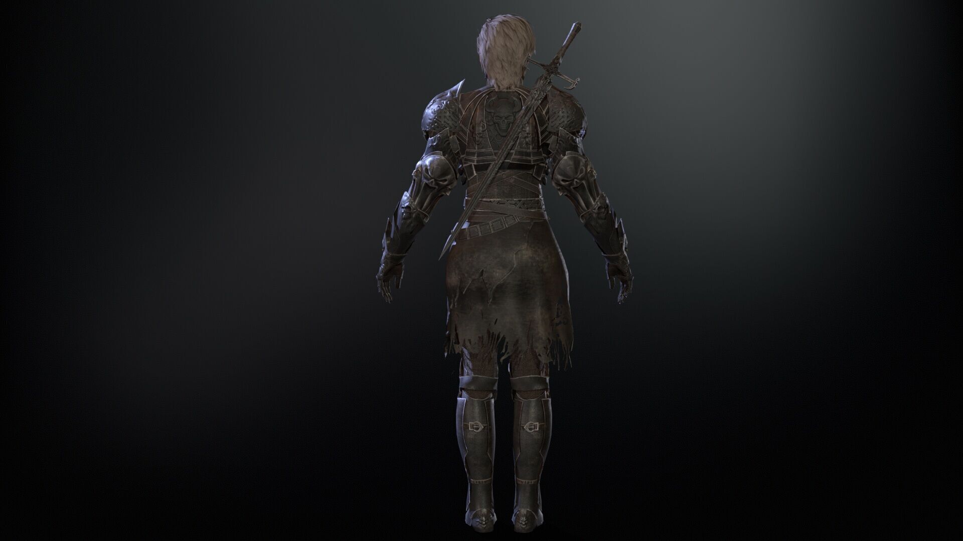 KnightGirl2 Low-poly 3D model_31