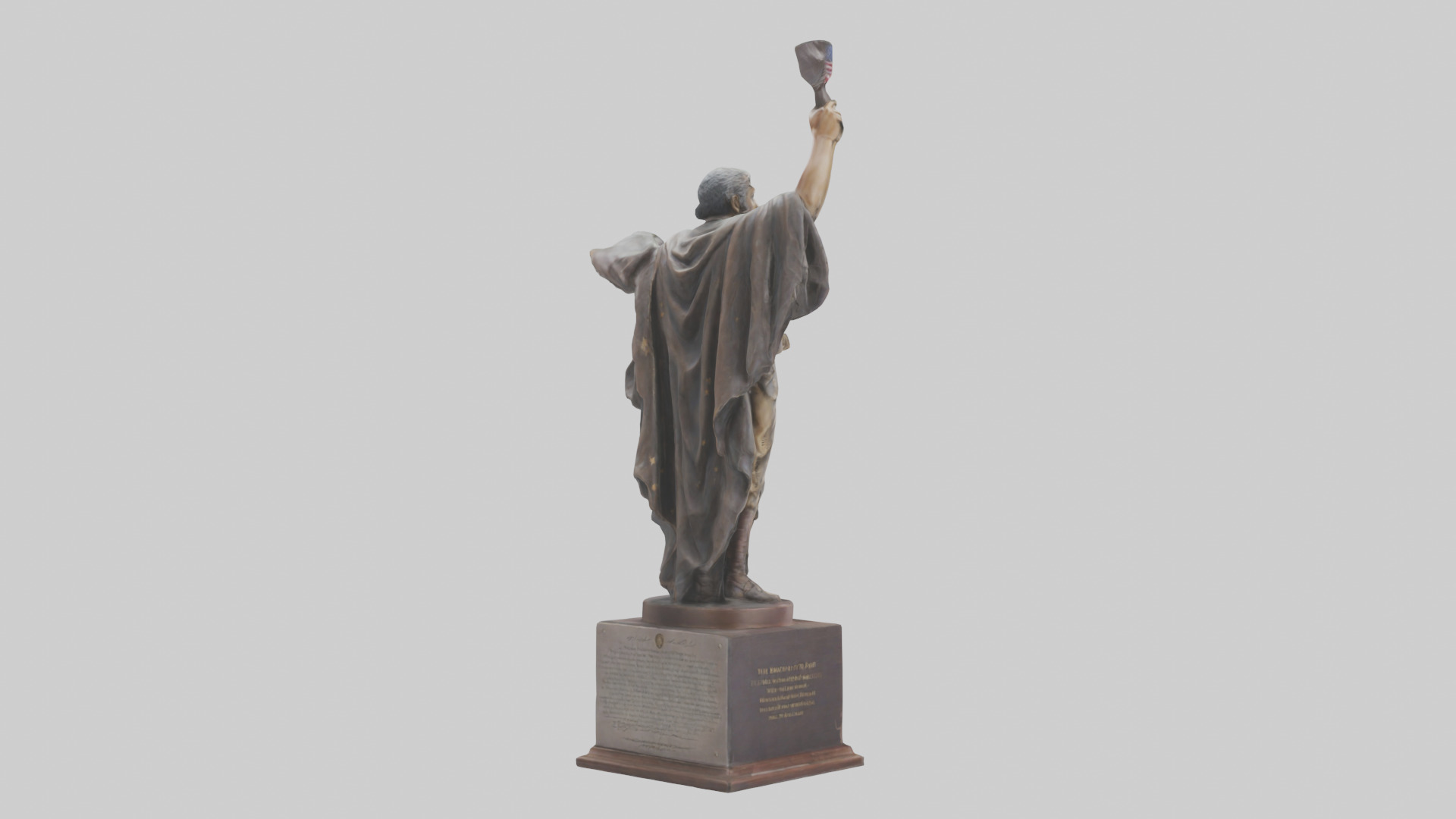 The Brave Path to Freedom statue model Low-poly 3D model_2