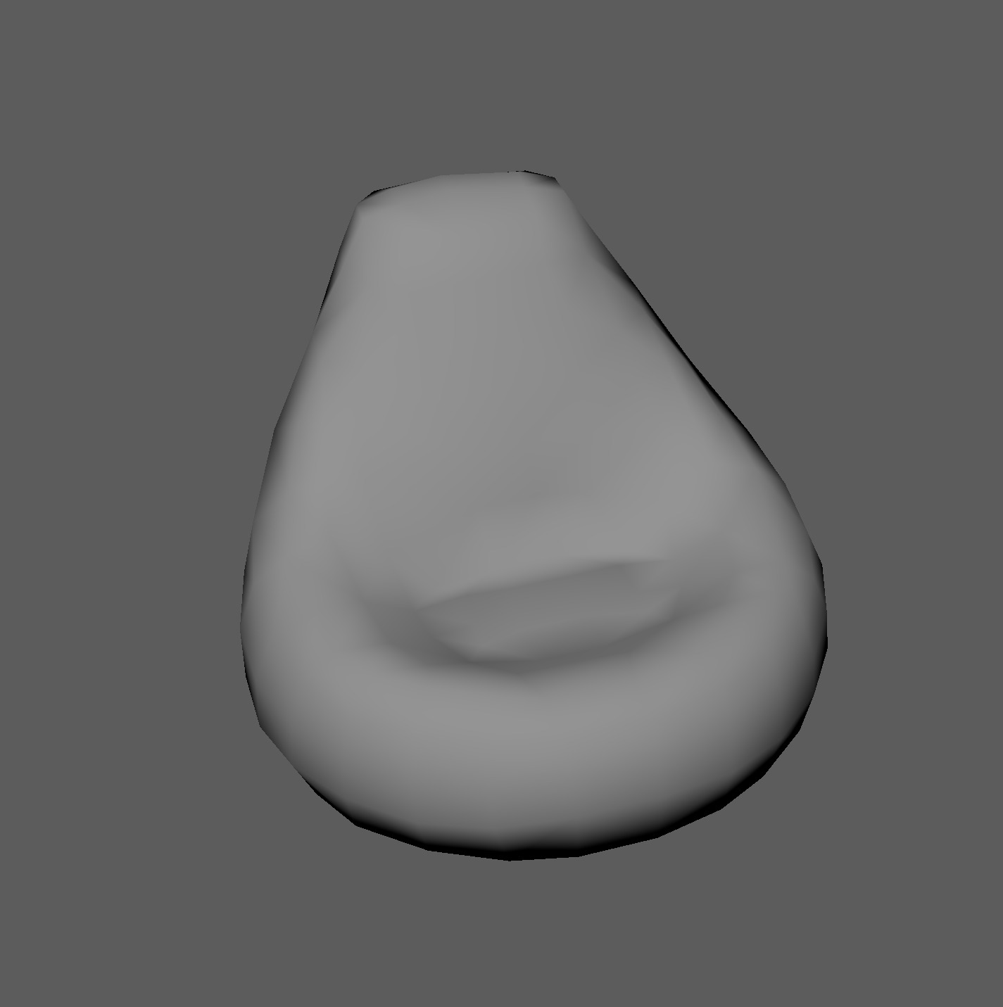 Bean chair Low-poly 3D model_8