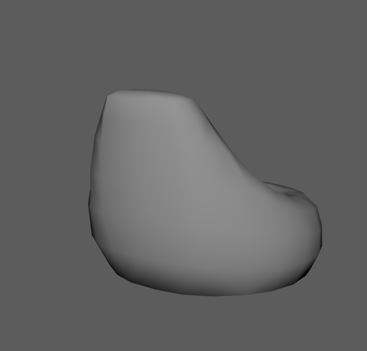 Bean chair Low-poly 3D model_5