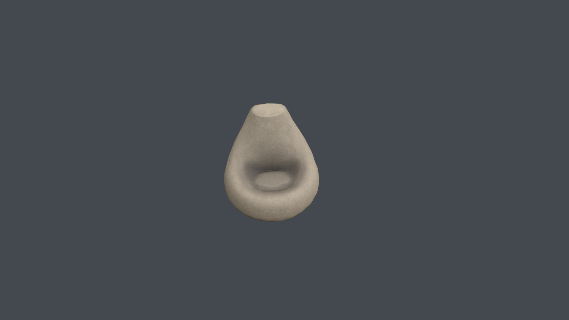 Bean chair Low-poly 3D model_4