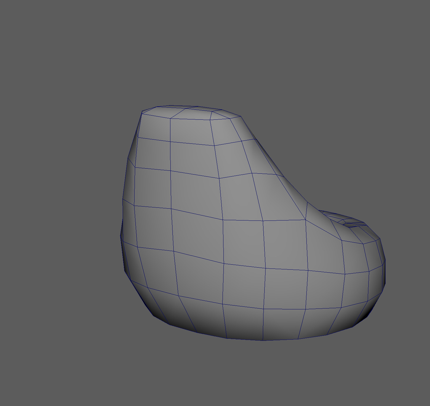 Bean chair Low-poly 3D model_6