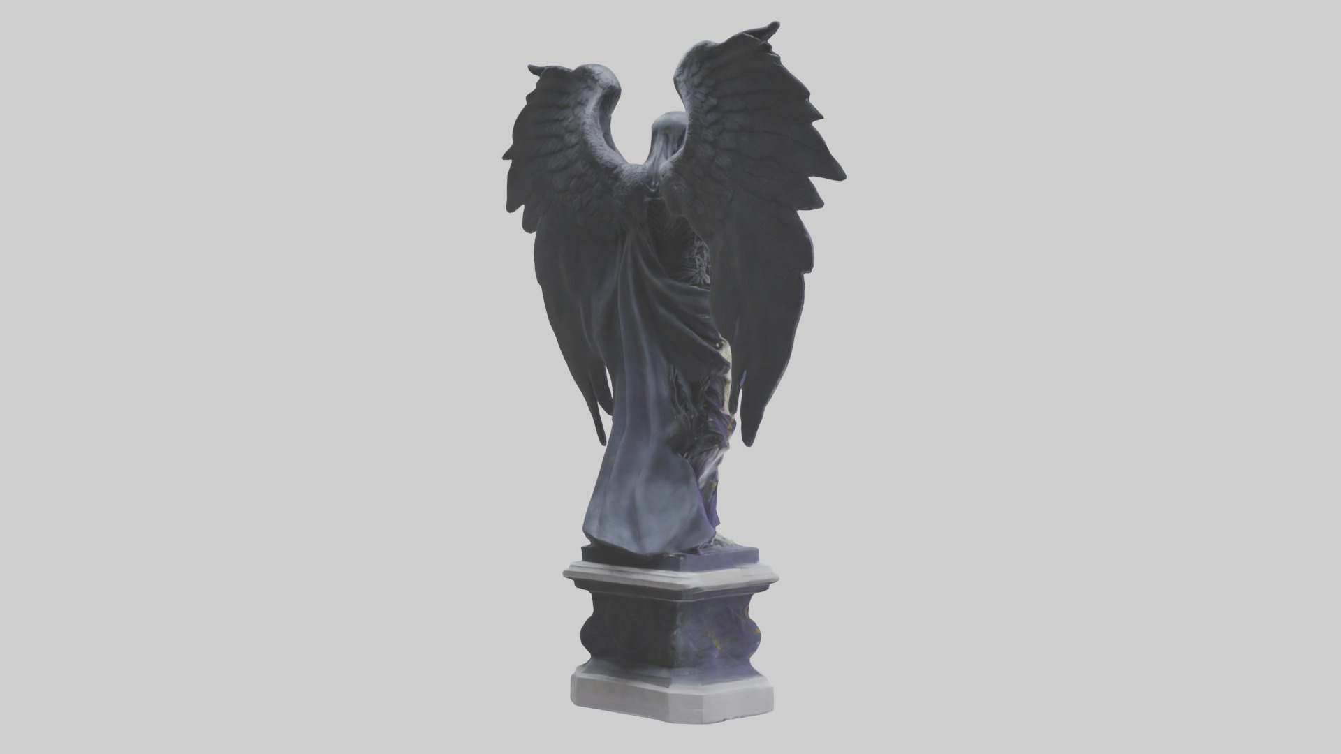 Thanatos statue model Low-poly 3D model_2
