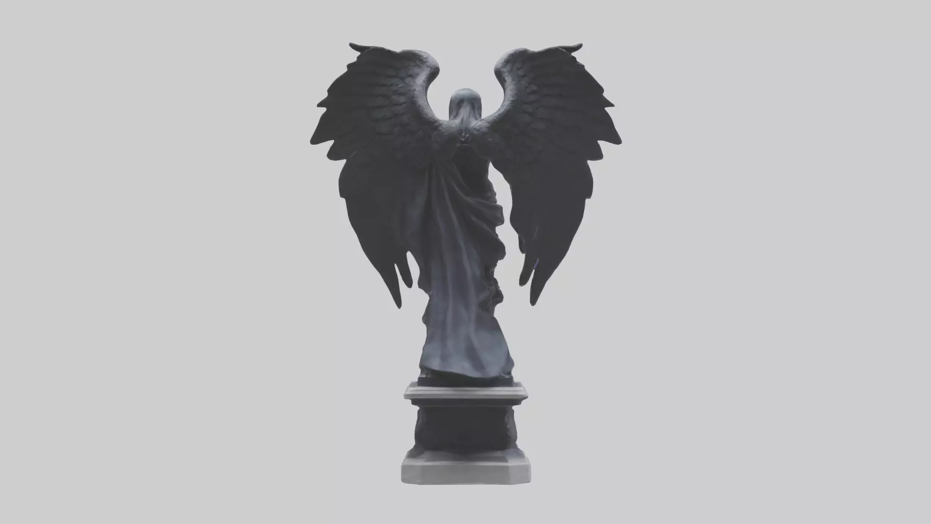 Thanatos statue model Low-poly 3D model_0