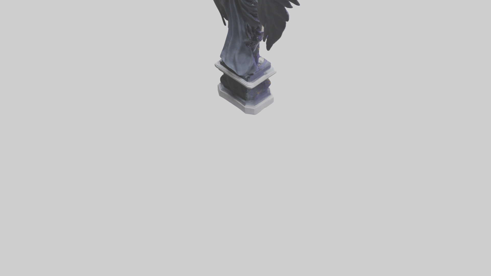 Thanatos statue model Low-poly 3D model_4