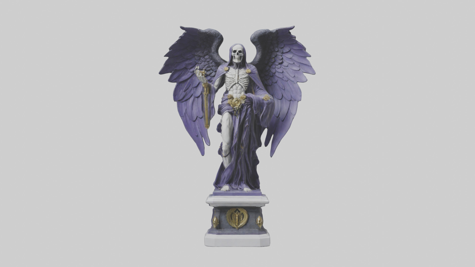 Thanatos statue model Low-poly 3D model_9