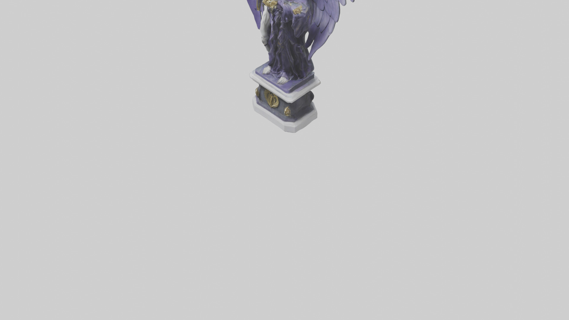 Thanatos statue model Low-poly 3D model_5