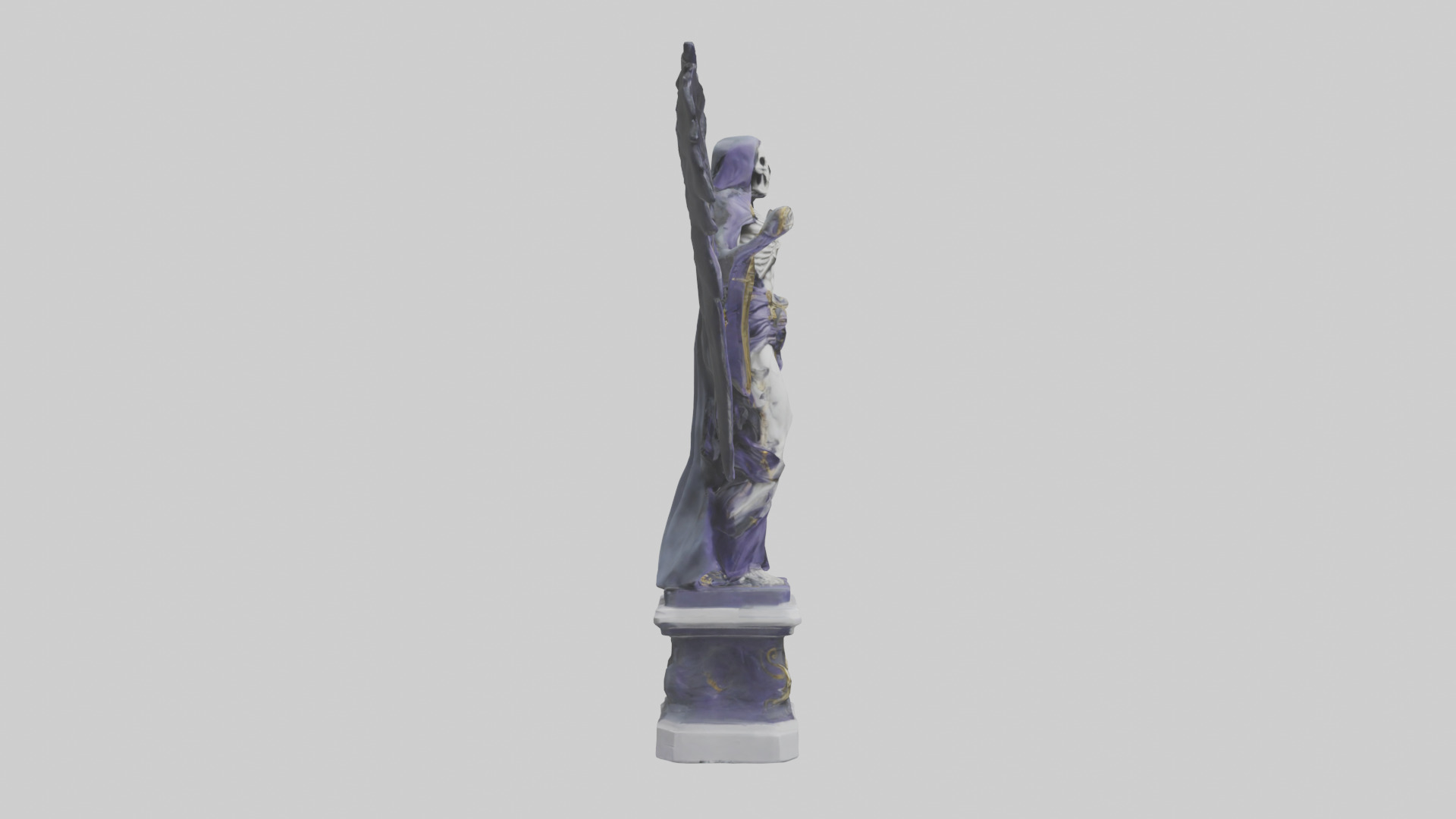 Thanatos statue model Low-poly 3D model_13