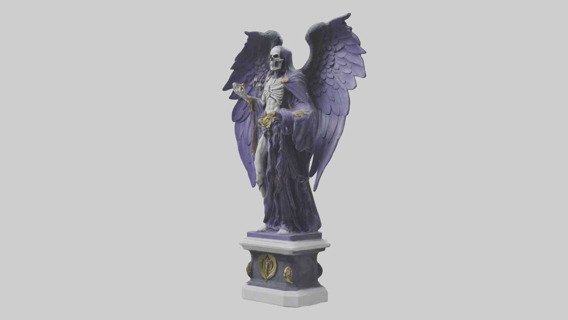 Thanatos statue model Low-poly 3D model_8