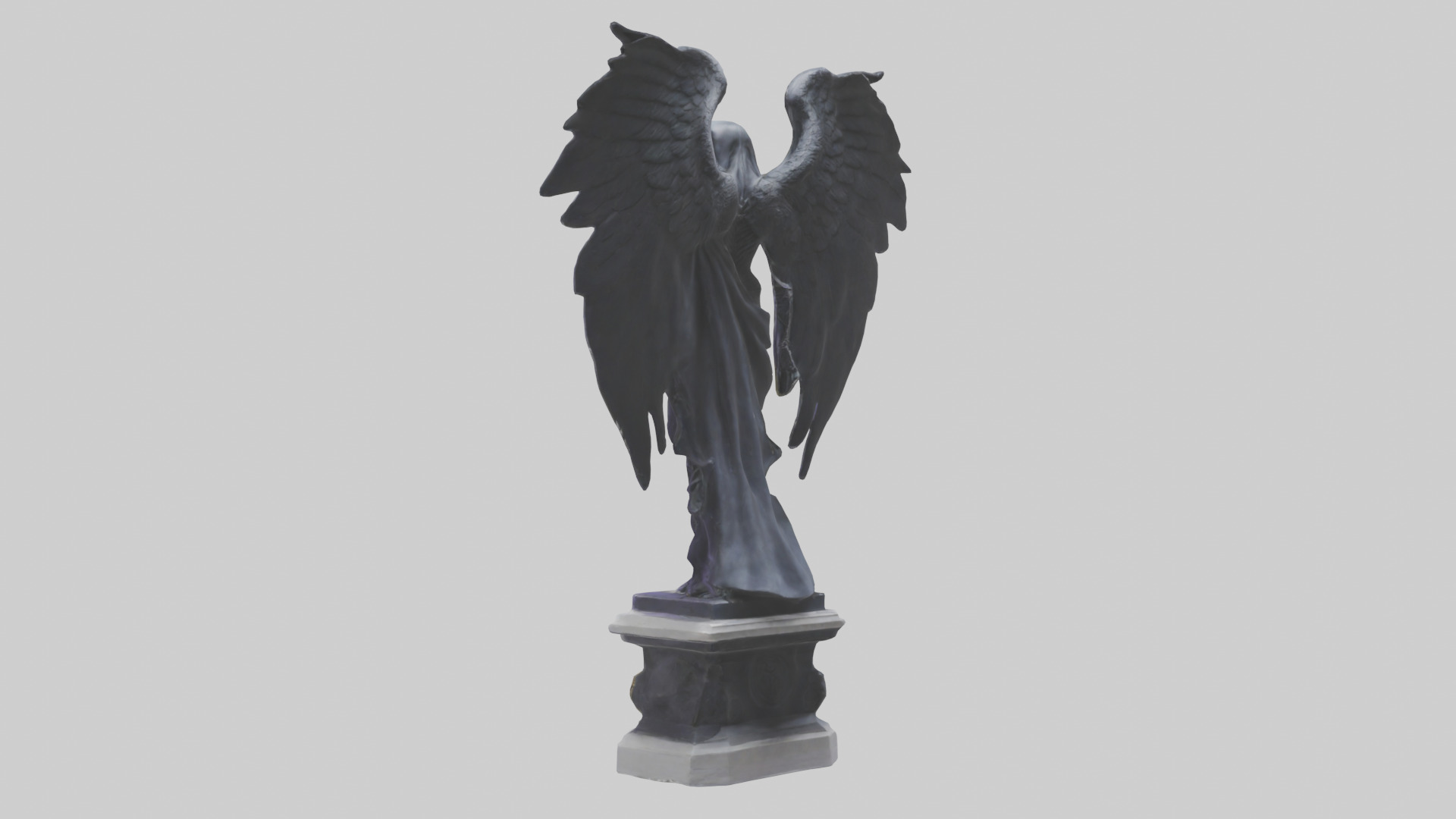 Thanatos statue model Low-poly 3D model_1